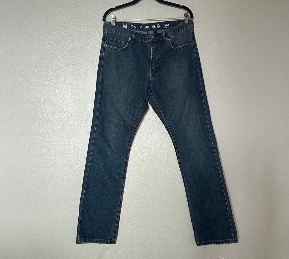 RVCA Men's Artist Network Program ANP Straight Leg Blue Denim Jeans Size 32